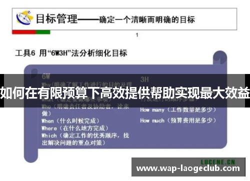 如何在有限预算下高效提供帮助实现最大效益