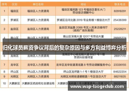 归化球员薪资争议背后的复杂原因与多方利益博弈分析